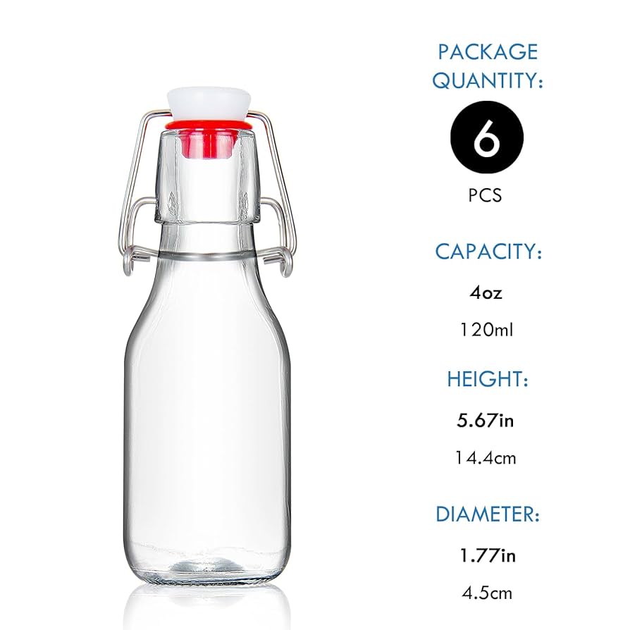 DETO×4bottles Amazon.com: YEBODA 32oz Swing Top Bottles -Glass Beer Bottle